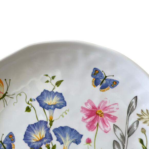Rachel Ashwell Melamine Dinner Plates 11in Spring Floral Butterfly Set of 4 New - Picture 8 of 13